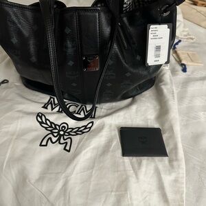 NOT FOR SALE MCM Black Leather Tote Bag